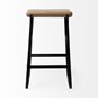 69008 - Conan 25" Seat Height Brown Wood Seat Black Metal Frame Counter Stool