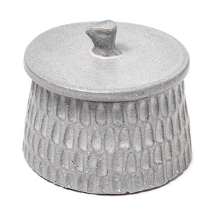 Azul (Large) 5L x 5W Gray Ceramic Detailed Decorative Box 