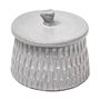68914 - Azul (Large) 5L x 5W Gray Ceramic Detailed Decorative Box 
