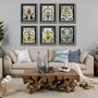12921 - Bohemian Ikat VI by Chariklia Zarris a Hand Embellished Textured Framed Art Print Matted under Glass