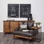 100534-S - Barware Blueprint VII by Mercana Studio a Hand Embellished Textured Canvas