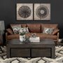 100005-S - Cross Cut II (MC) by Mercana Studio a Hand Embellished Textured Canvas