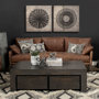 100006-S - Cross Cut III (MC) by Mercana Studio a Hand Embellished Textured Canvas
