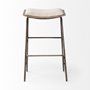 68465 - Katniss 26" Total Height Cream Fabric Seat Gold Metal Frame Counter Stool