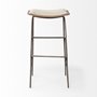 68466 - Katniss 30" Total Height Cream Fabric Seat Gold Metal Frame Bar Stool