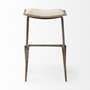 68465 - Katniss 26" Total Height Cream Fabric Seat Gold Metal Frame Counter Stool