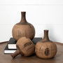 68896 - Afra Large Solid Wood Vase Shaped Decorative Object 