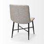 68307 - Barrow I Beige Fabric Wrap Black Metal Frame Dining Chair