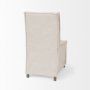68188 - Elbert I Cream Fabric Slip-Cover Brown Wooden Base Dining Chair