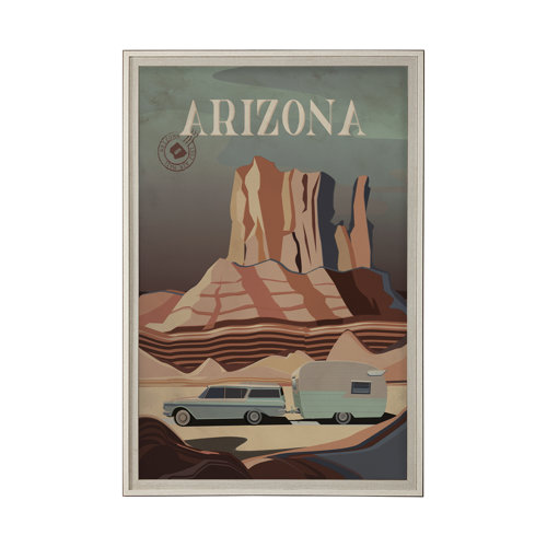 13498 - Arizona Go USA (XL) by Mercana Studio a Hand Embellished Decograph Framed Art Print under Glass