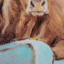 13501 - Moo-ving In IV by Ethan Harper a Hand Embellished Textured Framed Art Print Matted under Glass