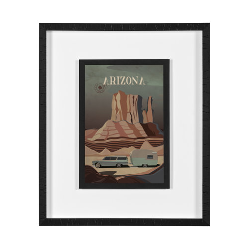 13502 - Arizona Go USA (M) by Mercana Studio a Framed Art Print Matted under Glass