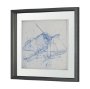 13504 - Airplane Mechanical Sketch I  by Ethan Harper Hand Embellished Framed Art Print Matted under Glass