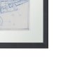 13504 - Airplane Mechanical Sketch I  by Ethan Harper Hand Embellished Framed Art Print Matted under Glass