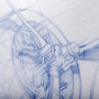 13506 - Airplane Mechanical Sketch I  by Ethan Harper a Hand Embellished Textured Framed Art Print