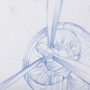 13507 - Airplane Mechanical Sketch II by Ethan Harper a Hand Embellished Textured Framed Art Print