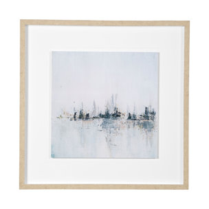 Waterfront I by Jonathan Klassen a Hand Embellished Textured Framed Art Print Matted under Glass