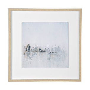 Waterfront II by Jonathan Klassen a Hand Embellished Textured Framed Art Print Matted under Glass