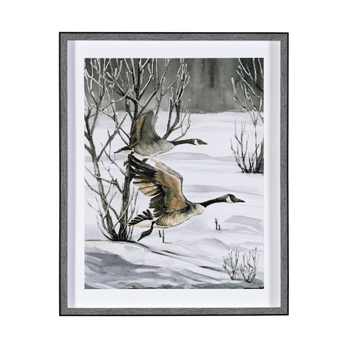 13549 - Life in North II by Melody Ducharme a Hand Embellished Textured Framed Art Print Matted under Glass