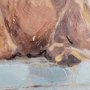 101848-L - Moo-ving IV by Ethan Harper a Hand Embellished Textured Canvas