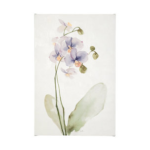 Orchid I by Gabrielle Campbell a Hand Embellished Textured Canvas