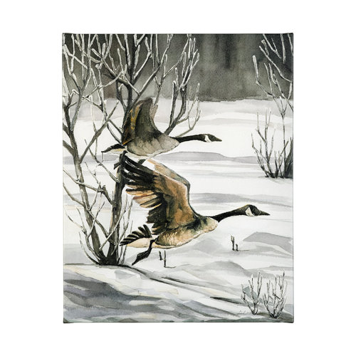 101862-L - Life in North II by Melody Ducharme a Hand Embellished Textured Canvas