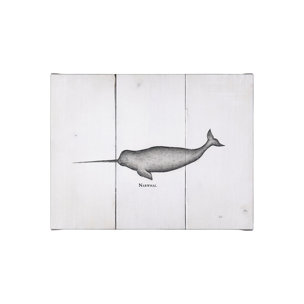 Narwhal by Mercana Studio a Hand Embellished Textured Canvas