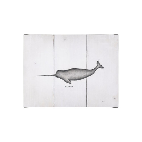 101865-S - Narwhal by Mercana Studio a Hand Embellished Textured Canvas