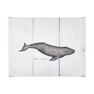 Gray Whale by Mercana Studio a Hand Embellished Textured Canvas