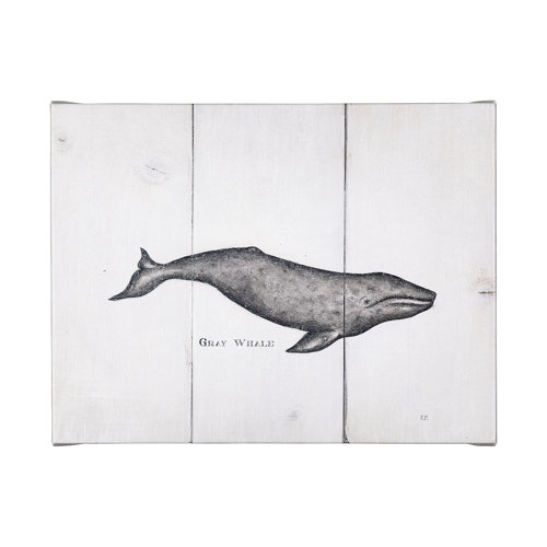 101866-L - Gray Whale by Mercana Studio a Hand Embellished Textured Canvas