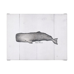 Sperm Whale by Mercana Studio a Hand Embellished Textured Canvas