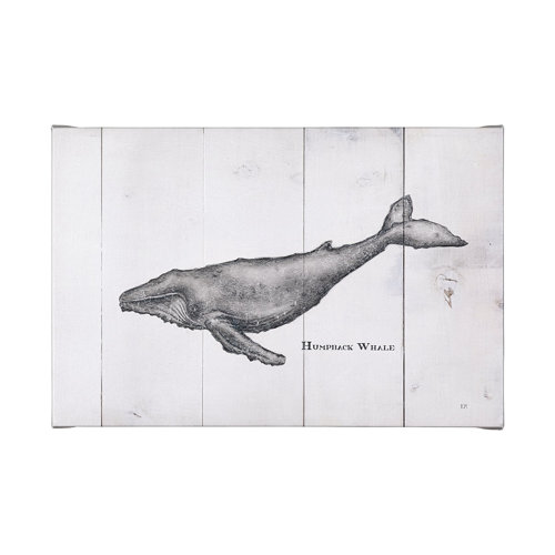 101869-L - Humpback Whale by Mercana Studio a Hand Embellished Textured Canvas