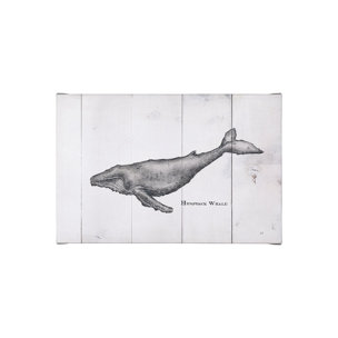 Humpback Whale by Mercana Studio a Hand Embellished Textured Canvas