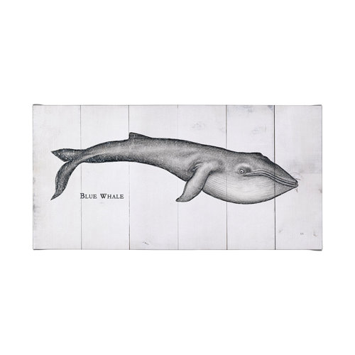 101870-L - Blue Whale by Mercana Studio a Hand Embellished Textured Canvas