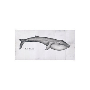 Blue Whale by Mercana Studio a Hand Embellished Textured Canvas