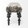 67494 - Alhambra 55L x 14W Upholstered Gray Seat W/Black Wood Legs Accent Bench