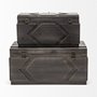 57853 - Cassia Set of 2 Brown Wooden Boxes