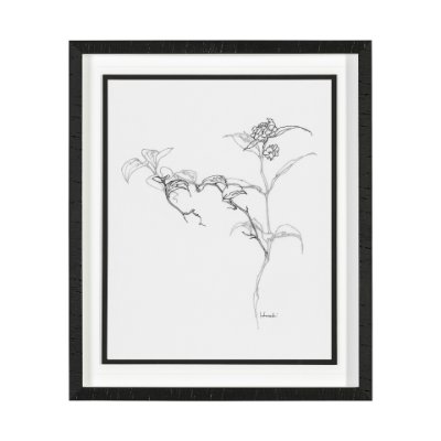 13454 - Arrangement VI by Hiraki a Framed Art Print Matted under Glass