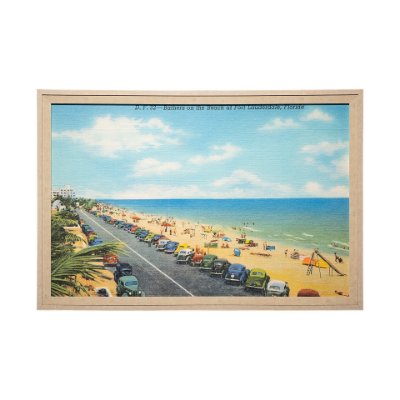 13511 - Beach Postcard II by Wild Apple Portfolio a Framed Art Print Matted under Glass