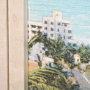 13511 - Beach Postcard II by Wild Apple Portfolio a Framed Art Print Matted under Glass