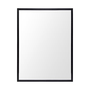 Bristol Black 30x40 Faux Wood Frame Bathroom Vanity Mirror