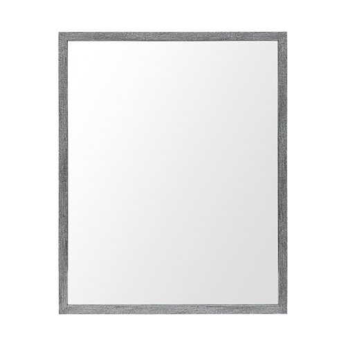 MIR-D237-P2430-DS - Bristol Grey 24x30 Faux Wood Frame Bathroom Vanity Mirror