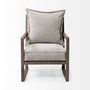 69001 - Sherlock Frost Gray Wood Frame Accent Chair