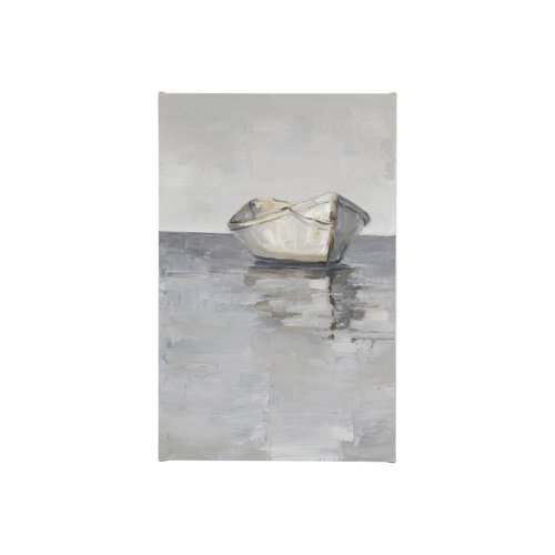 101845-S - Boat on the Horizon I by Ethan Harper a Hand Embellished Textured Canvas