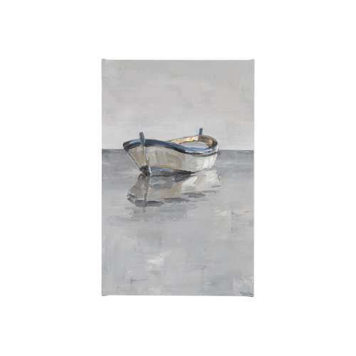 101846-S - Boat on the Horizon II by Ethan Harper a Hand Embellished Textured Canvas