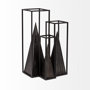 67656 - Memphis I (Large) 5L x 5W Black Metal Pyramid In A Square Frame