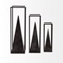 67657 - Memphis II (Medium) 4L x 4W Black Metal Pyramid In A Square Frame
