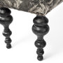 67494 - Alhambra 55L x 14W Upholstered Gray Seat W/Black Wood Legs Accent Bench