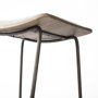 68465 - Katniss 26" Total Height Cream Fabric Seat Gold Metal Frame Counter Stool