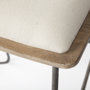 68466 - Katniss 30" Total Height Cream Fabric Seat Gold Metal Frame Bar Stool